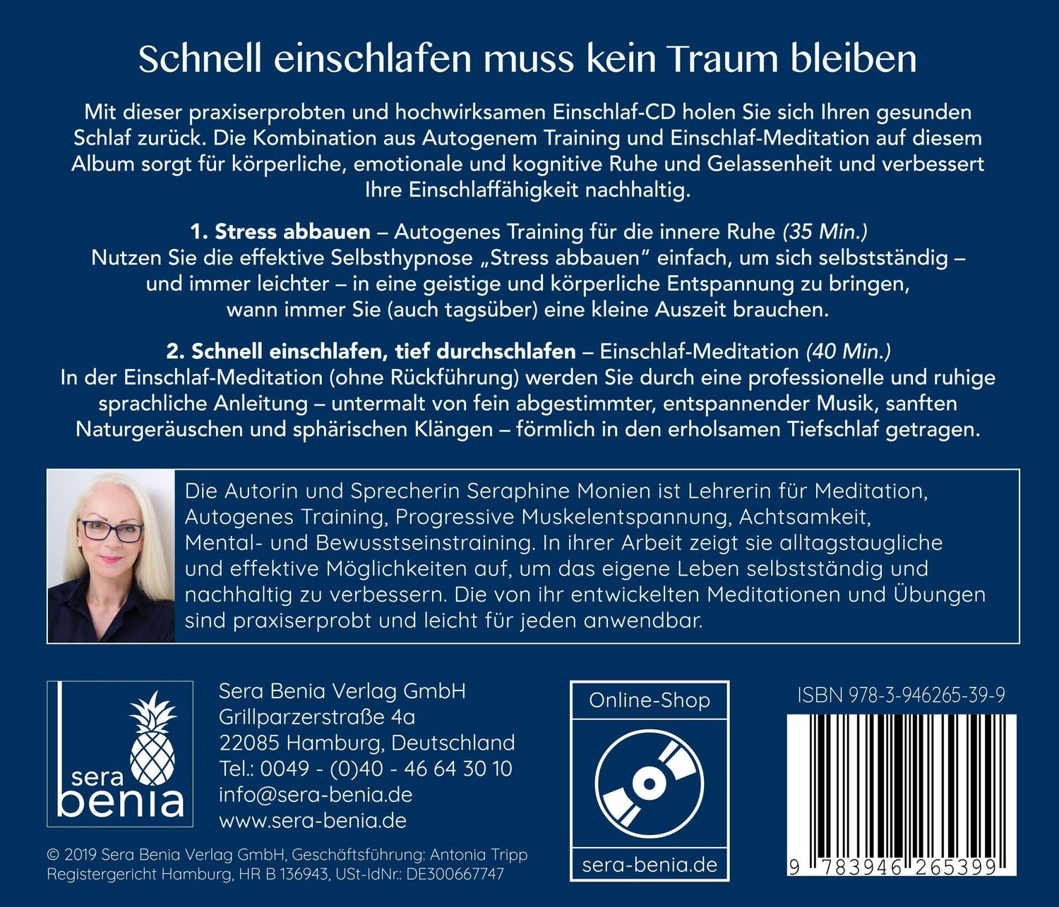 Bild: 9783946265399 | Schnell einschlafen, tief durchschlafen - Einschlafmeditation CD...