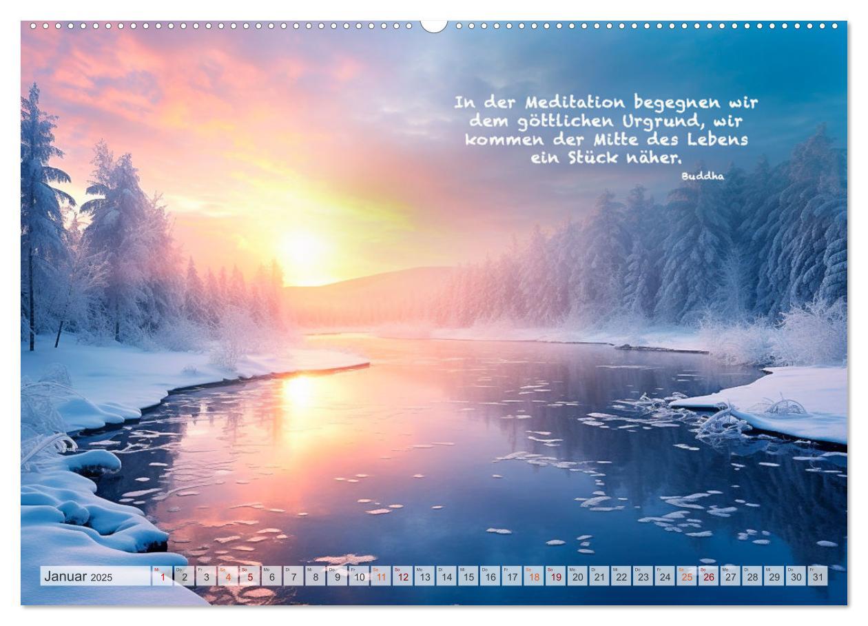 Bild: 9783383909566 | Meditation und innerer Frieden (Wandkalender 2025 DIN A2 quer),...