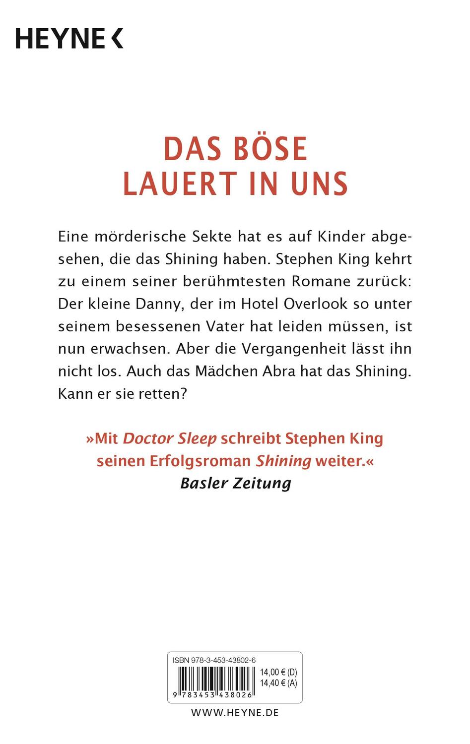 Bild: 9783453438026 | Doctor Sleep | Stephen King | Taschenbuch | 720 S. | Deutsch | 2015