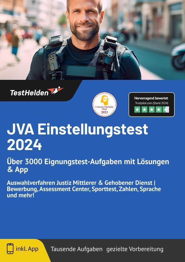 Cover: 9783988174413 | JVA Einstellungstest 2024: Über 3000 Eignungstest-Aufgaben mit...