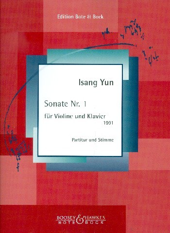 Cover: 9790202516874 | Sonata No. 1 | Isang Yun | Buch | Bote und Bock | EAN 9790202516874