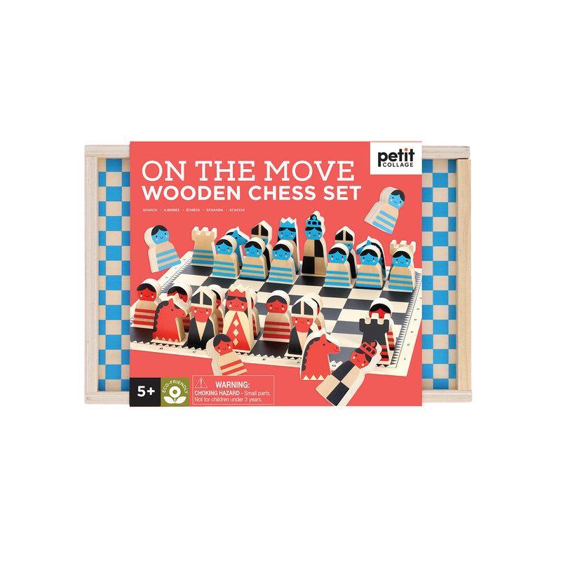 Cover: 810073342637 | On the Move Wooden Chess Set | Spiel | Englisch | 2023 | PETIT COLLAGE