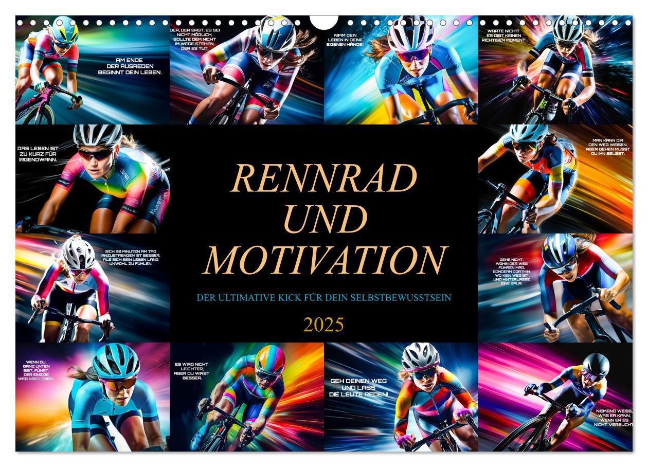 Cover: 9783383872006 | Rennrad und Motivation (Wandkalender 2025 DIN A3 quer), CALVENDO...