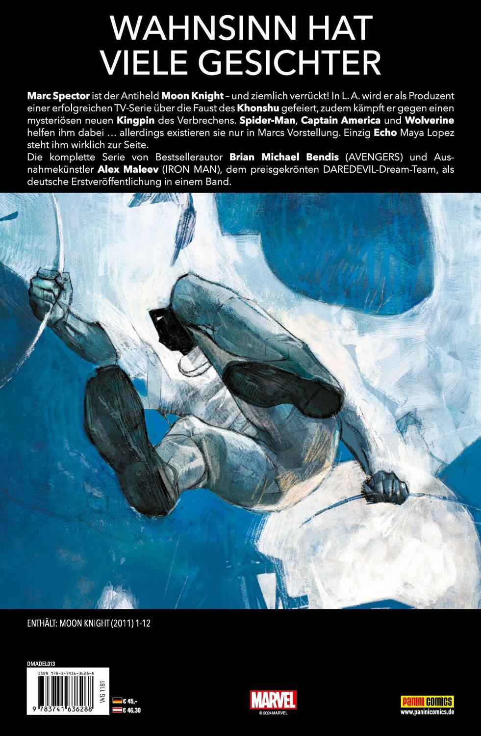 Rückseite: 9783741636288 | Moon Knight Collection von Brian Michael Bendis: Vollmond über Los...