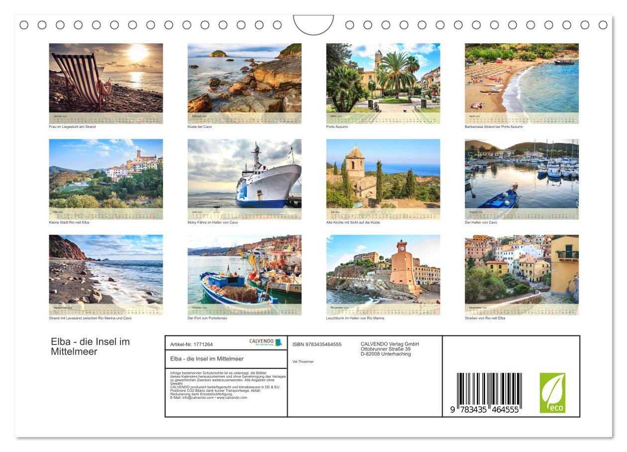 Bild: 9783435464555 | Elba - die Insel im Mittelmeer (Wandkalender 2025 DIN A4 quer),...