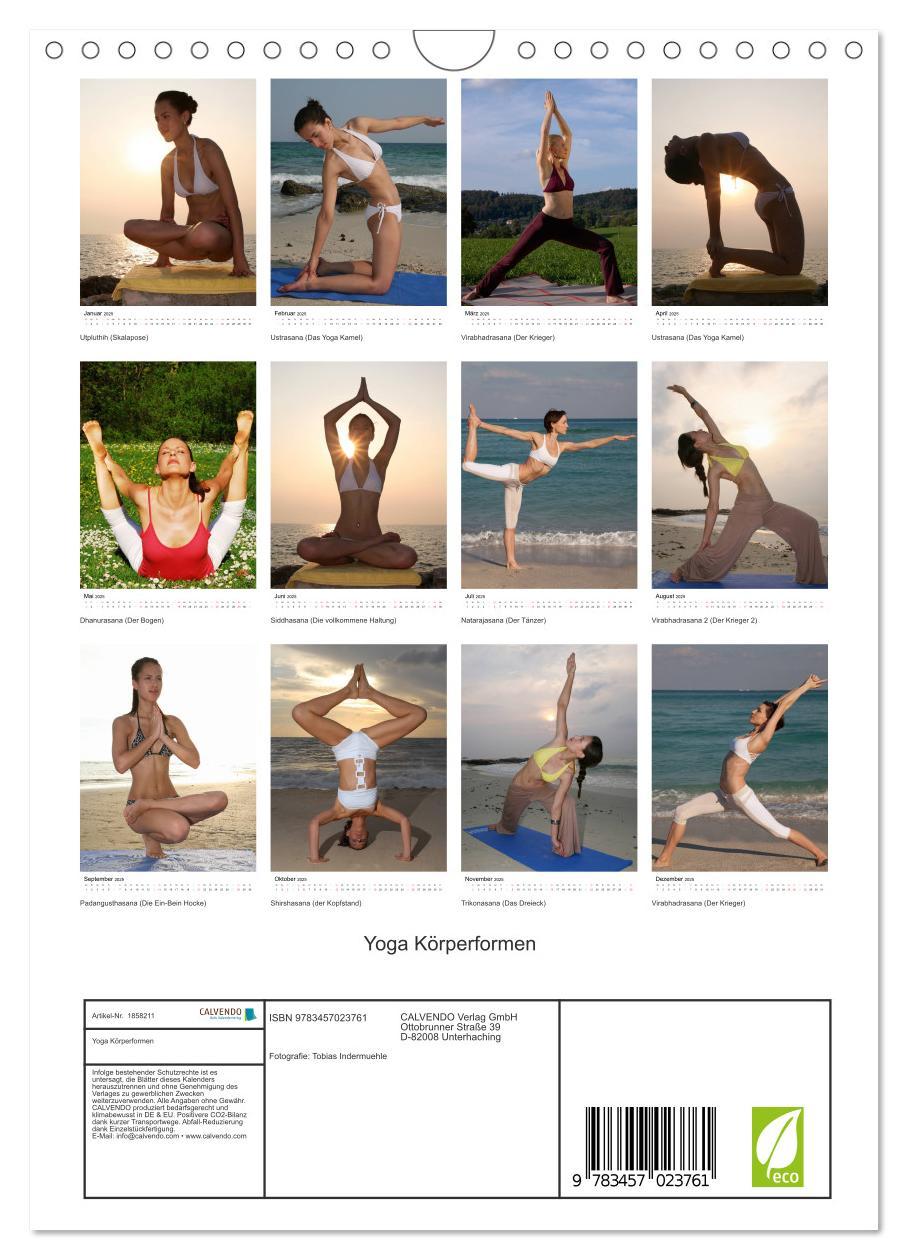 Bild: 9783457023761 | Yoga Körperformen (Wandkalender 2025 DIN A4 hoch), CALVENDO...