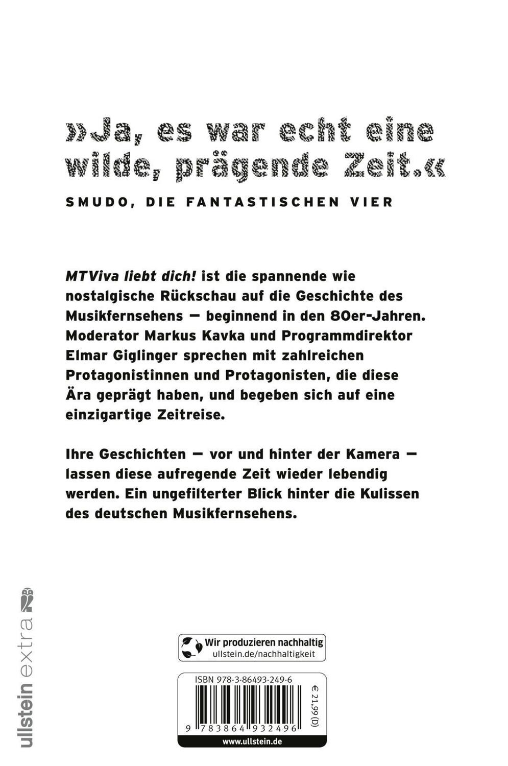 Rückseite: 9783864932496 | MTViva liebt dich! | Markus Kavka (u. a.) | Taschenbuch | 528 S.