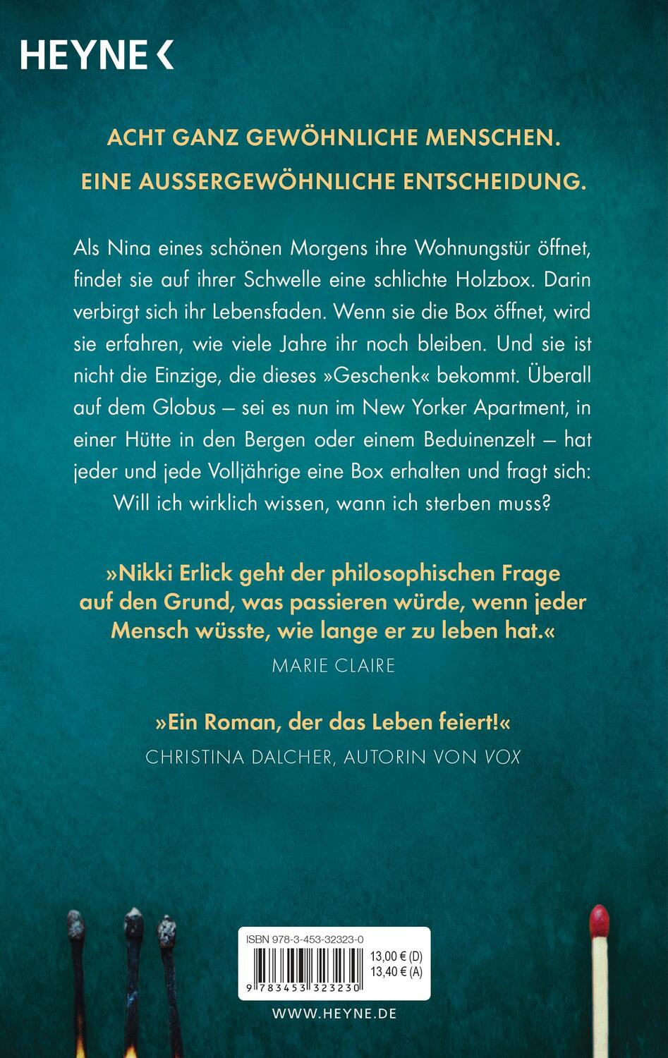 Bild: 9783453323230 | Die Vorhersage | Roman | Nikki Erlick | Taschenbuch | 480 S. | Deutsch