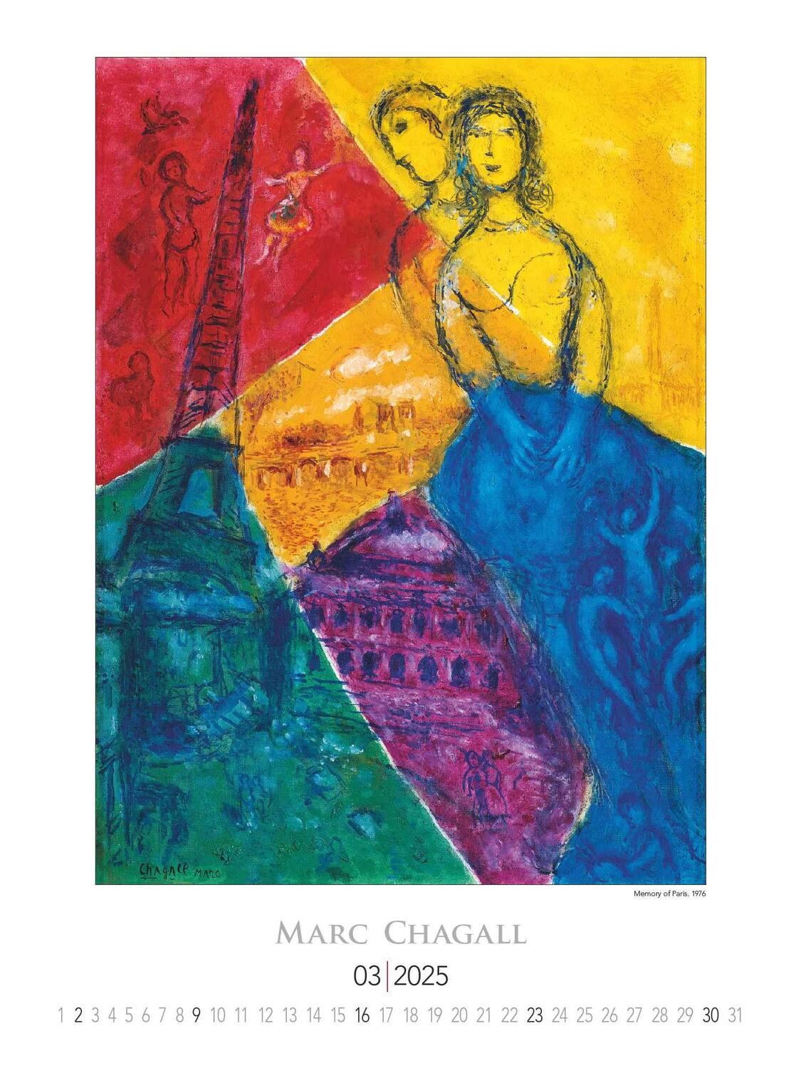 Bild: 4251732344030 | Marc Chagall 2025 - Bild-Kalender 42x56 cm - Kunst-Kalender -...