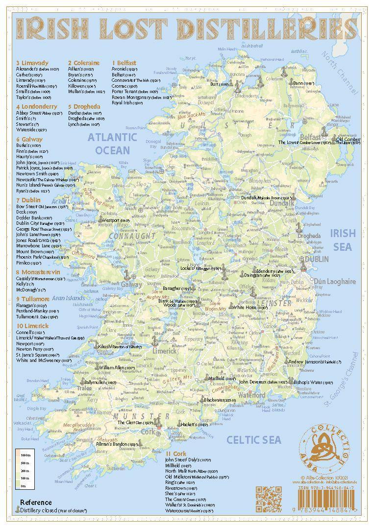 Bild: 9783944148847 | Whiskey Distilleries Ireland - Tasting Map | Rüdiger Jörg Hirst | 2023