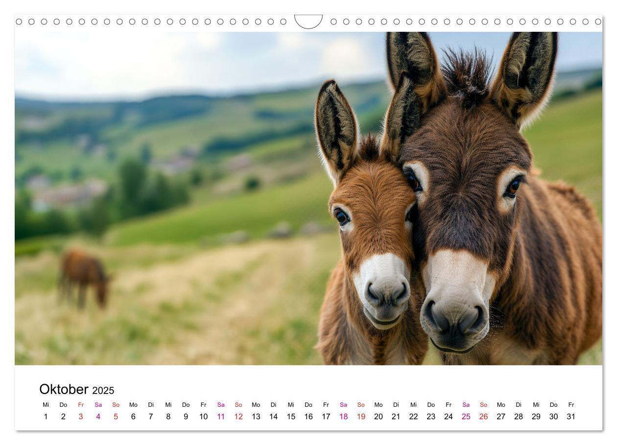 Bild: 9783457215197 | Esel - neugierige Typen (Wandkalender 2025 DIN A3 quer), CALVENDO...