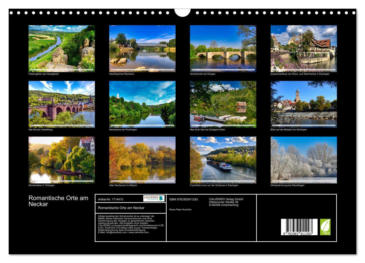 Bild: 9783383911293 | Romantische Orte am Neckar (Wandkalender 2025 DIN A3 quer),...