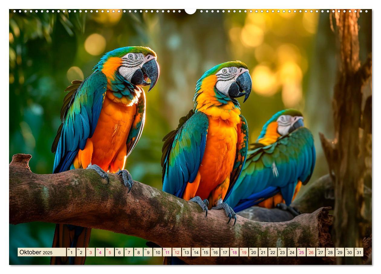 Bild: 9783383906862 | Papageien - Ara (Wandkalender 2025 DIN A2 quer), CALVENDO...