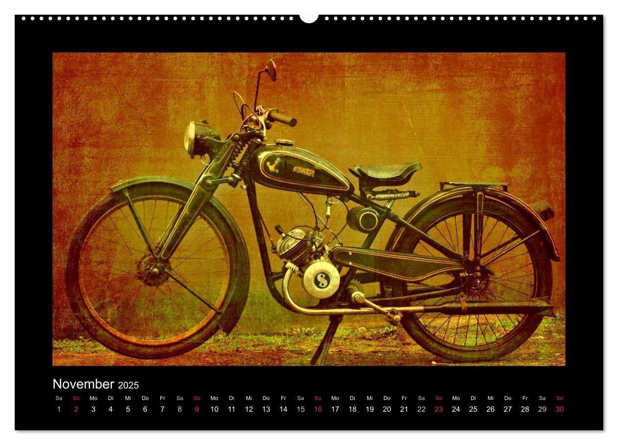 Bild: 9783435839360 | Motorrad Oldtimer (Wandkalender 2025 DIN A2 quer), CALVENDO...