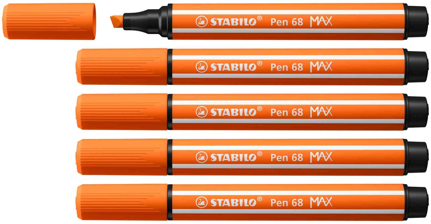 Cover: 4006381569521 | STABILO Filzstifte Pen 68 MAX, 5er Set, gelbrot | 768/30 | 2023