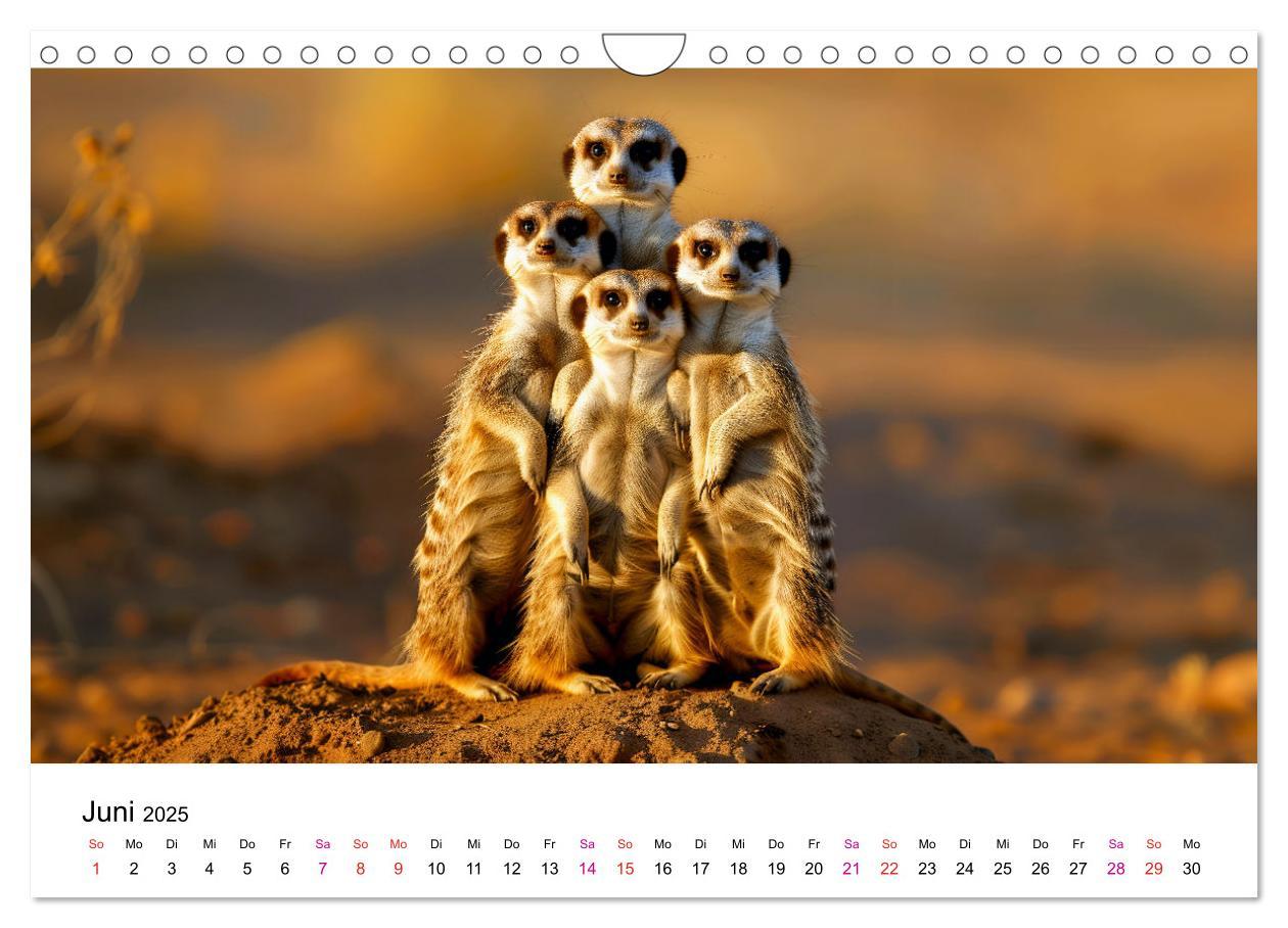 Bild: 9783457215081 | Erdmännchen - coole Typen (Wandkalender 2025 DIN A4 quer), CALVENDO...