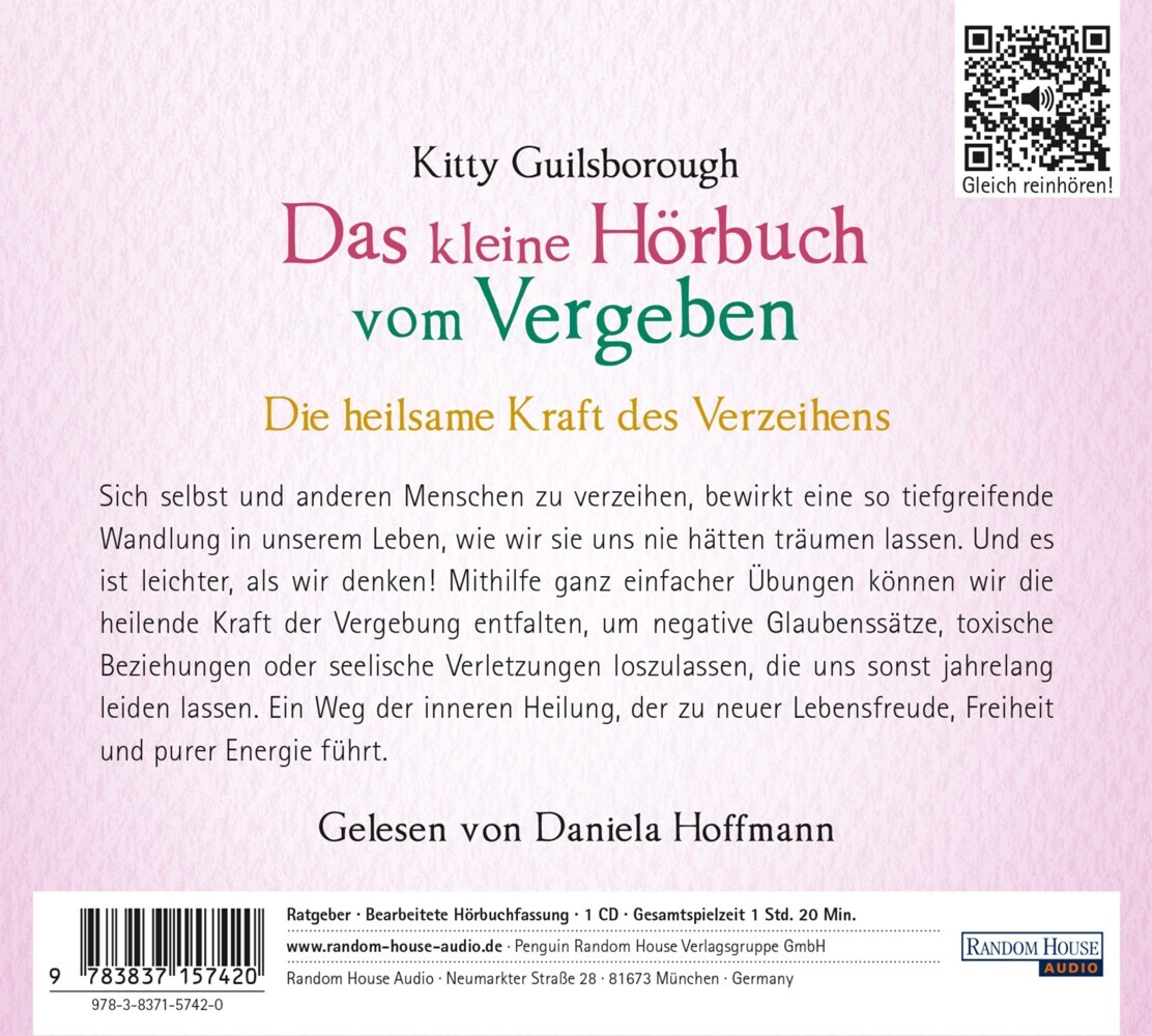 Bild: 9783837157420 | Das kleine Hör-Buch vom Vergeben, 1 Audio-CD | Kitty Guilsborough | CD