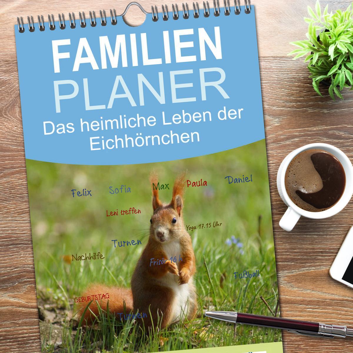 Bild: 9783457125113 | Familienplaner 2025 - Das heimliche Leben der Eichhörnchen mit 5...