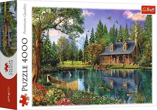 Cover: 5900511450057 | Idyllische Hütte am See (Puzzle) | Spiel | In Spielebox | 2020 | Trefl