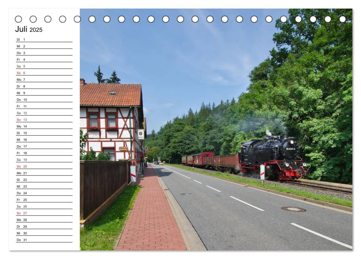 Bild: 9783435215744 | Schmalspurbahnen im Harz (Tischkalender 2025 DIN A5 quer), CALVENDO...