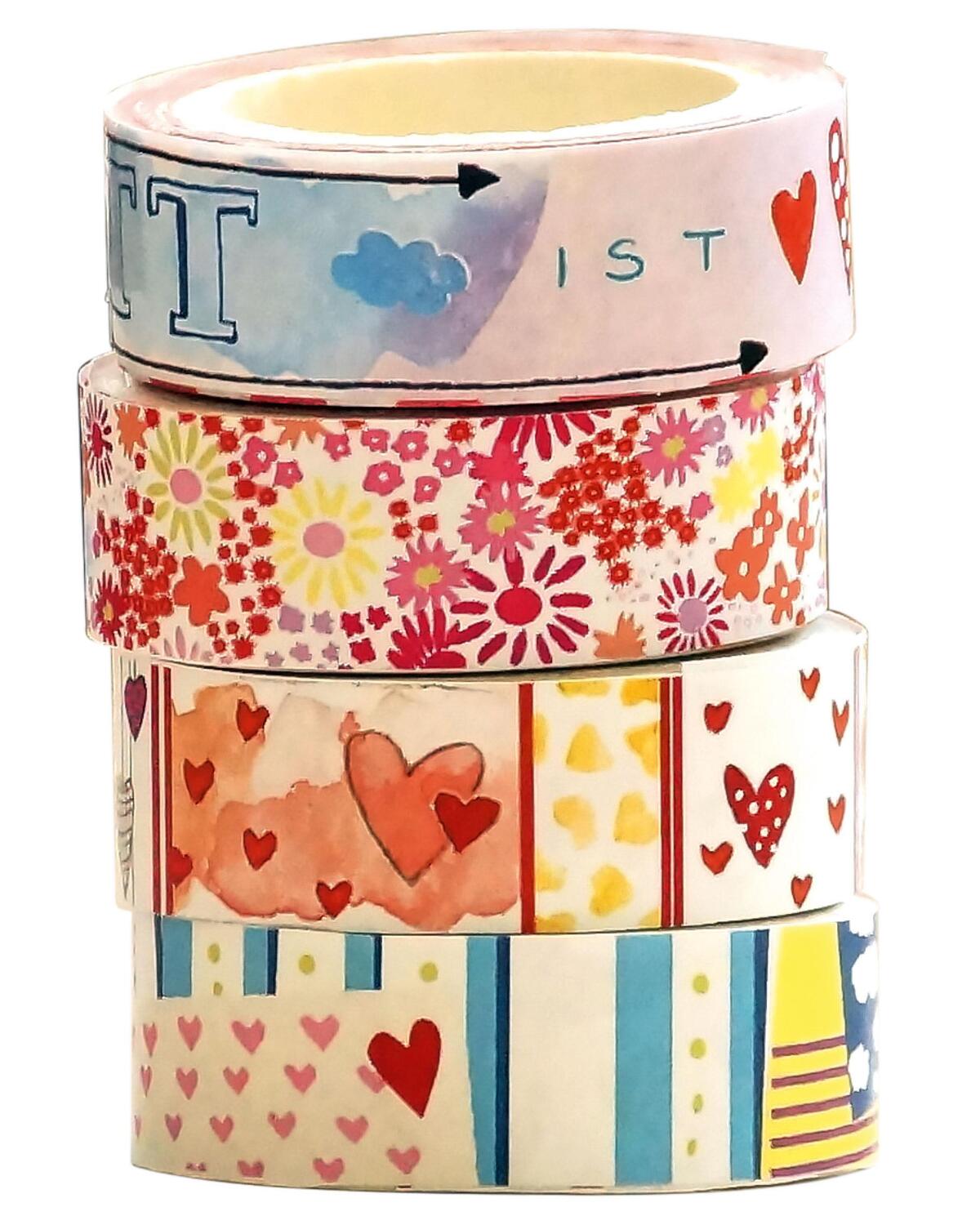 Cover: 4032382281476 | Washi Tapes Set Blumen und Herzen | Stück | Deutsch | 2018