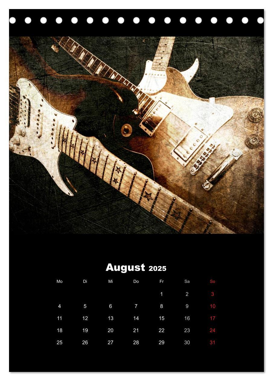 Bild: 9783457015186 | Vintage Gitarren (Tischkalender 2025 DIN A5 hoch), CALVENDO...