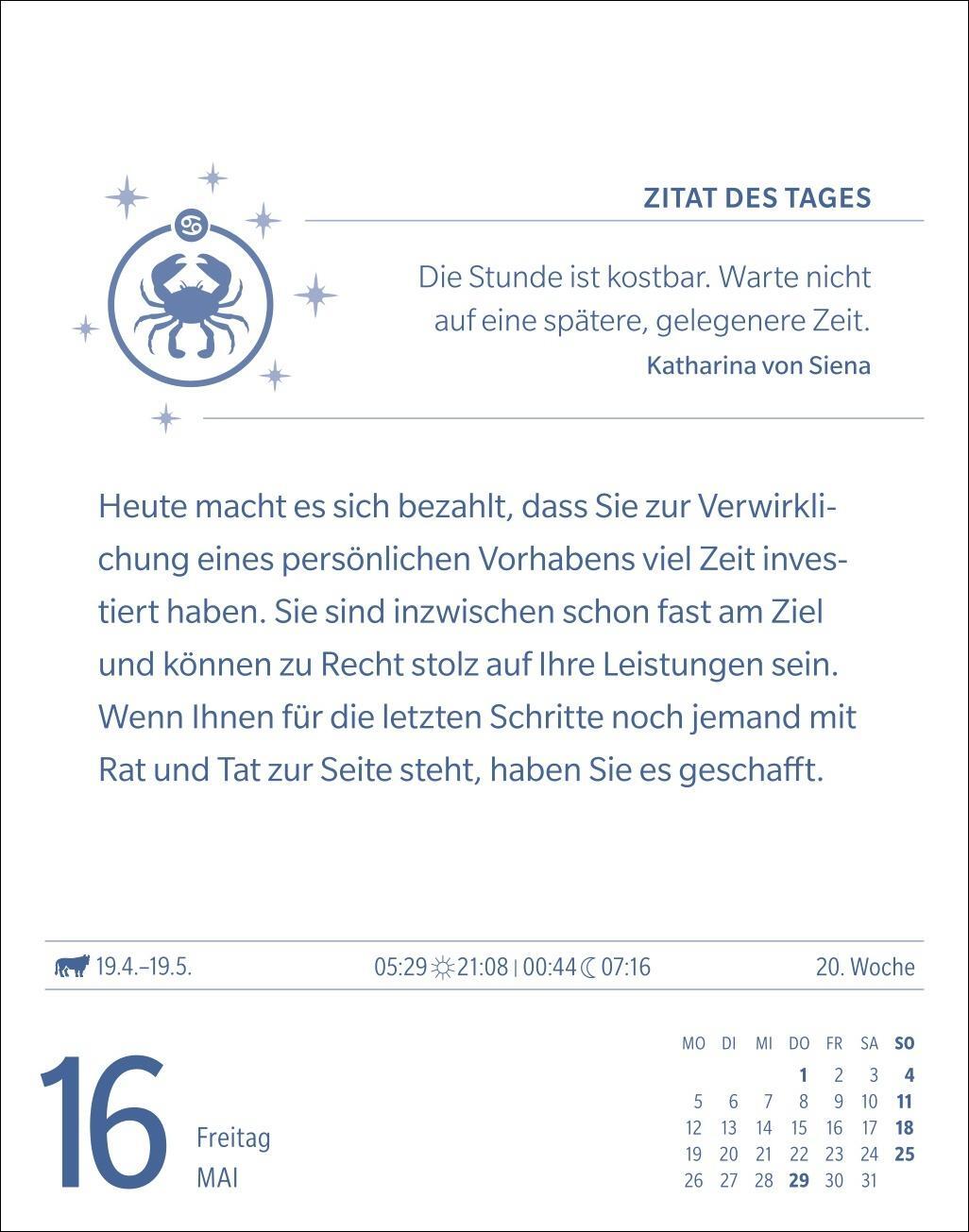 Bild: 9783840033704 | Krebs Sternzeichenkalender 2025 - Tagesabreißkalender - Ihr...