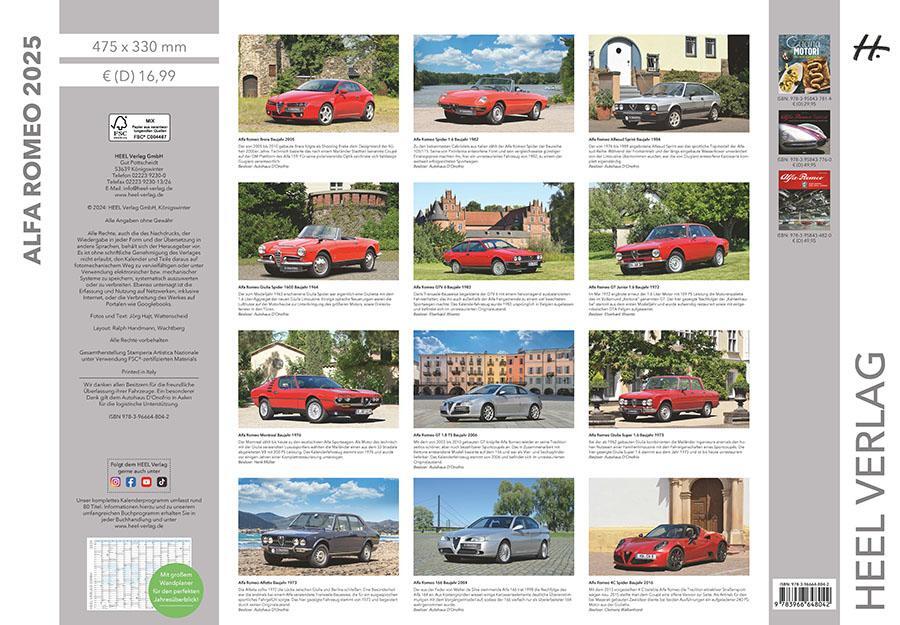 Bild: 9783966648042 | Alfa Romeo Kalender 2025 | Jörg Hajt | Kalender | 14 S. | Deutsch