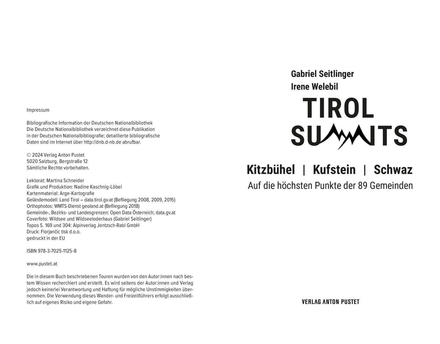 Bild: 9783702511258 | Tirol Summits | Gabriel Seitlinger (u. a.) | Taschenbuch | 320 S.