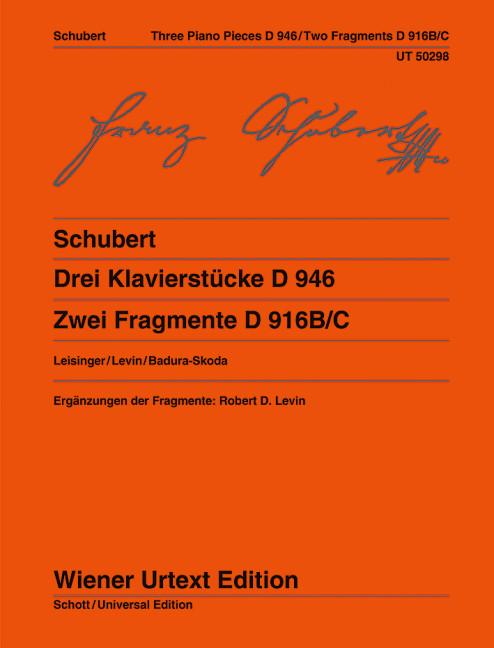 Cover: 9783850557627 | Drei Klavierstücke D 946 und Zwei Fragmente D 916B/C | Leisinger