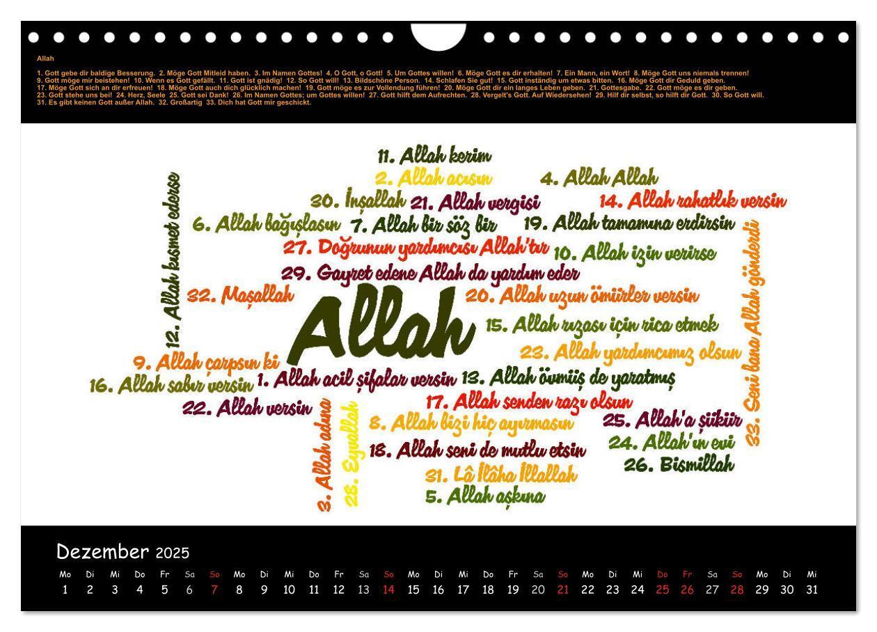 Bild: 9783435542444 | Sprachkalender Türkisch-Deutsch (Wandkalender 2025 DIN A4 quer),...