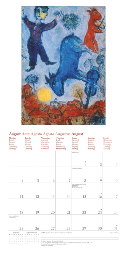 Bild: 4002725994103 | N NEUMANNVERLAGE - Marc Chagall 2025 Broschürenkalender, 30x30cm,...