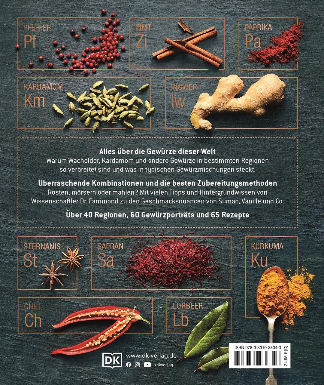 Rückseite: 9783831038343 | Gewürze | Aromen kombinieren, Kochen perfektionieren | Farrimond