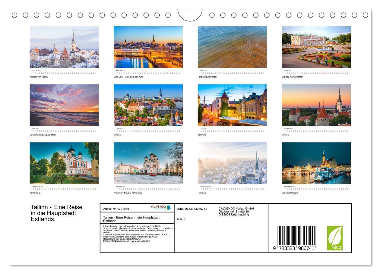 Bild: 9783383986741 | Tallinn - Eine Reise in die Hauptstadt Estlands. (Wandkalender 2025...