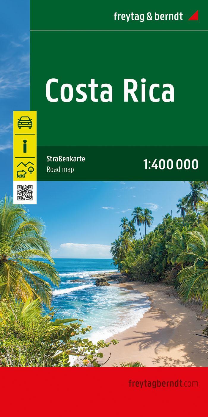 Cover: 9783707923261 | Costa Rica, Straßenkarte, 1:400.000 | Freytag &amp; Berndt | (Land-)Karte