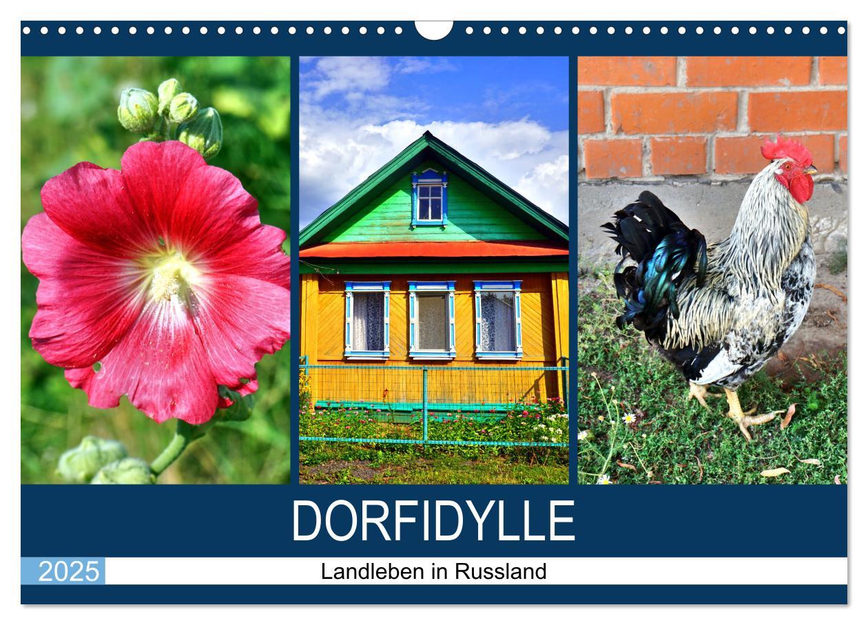 Cover: 9783383993510 | Dorfidylle - Landleben in Russland (Wandkalender 2025 DIN A3 quer),...