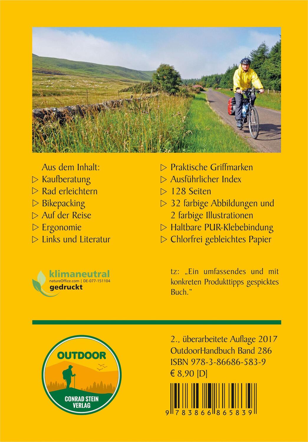 Rückseite: 9783866865839 | Fahrradfahren ultraleicht | Material, Ausrüstung, Ergonomie | Buch