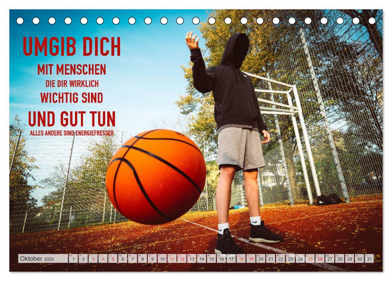 Bild: 9783435122059 | Positive Sprüche - Motivation und Basketball (Tischkalender 2025...