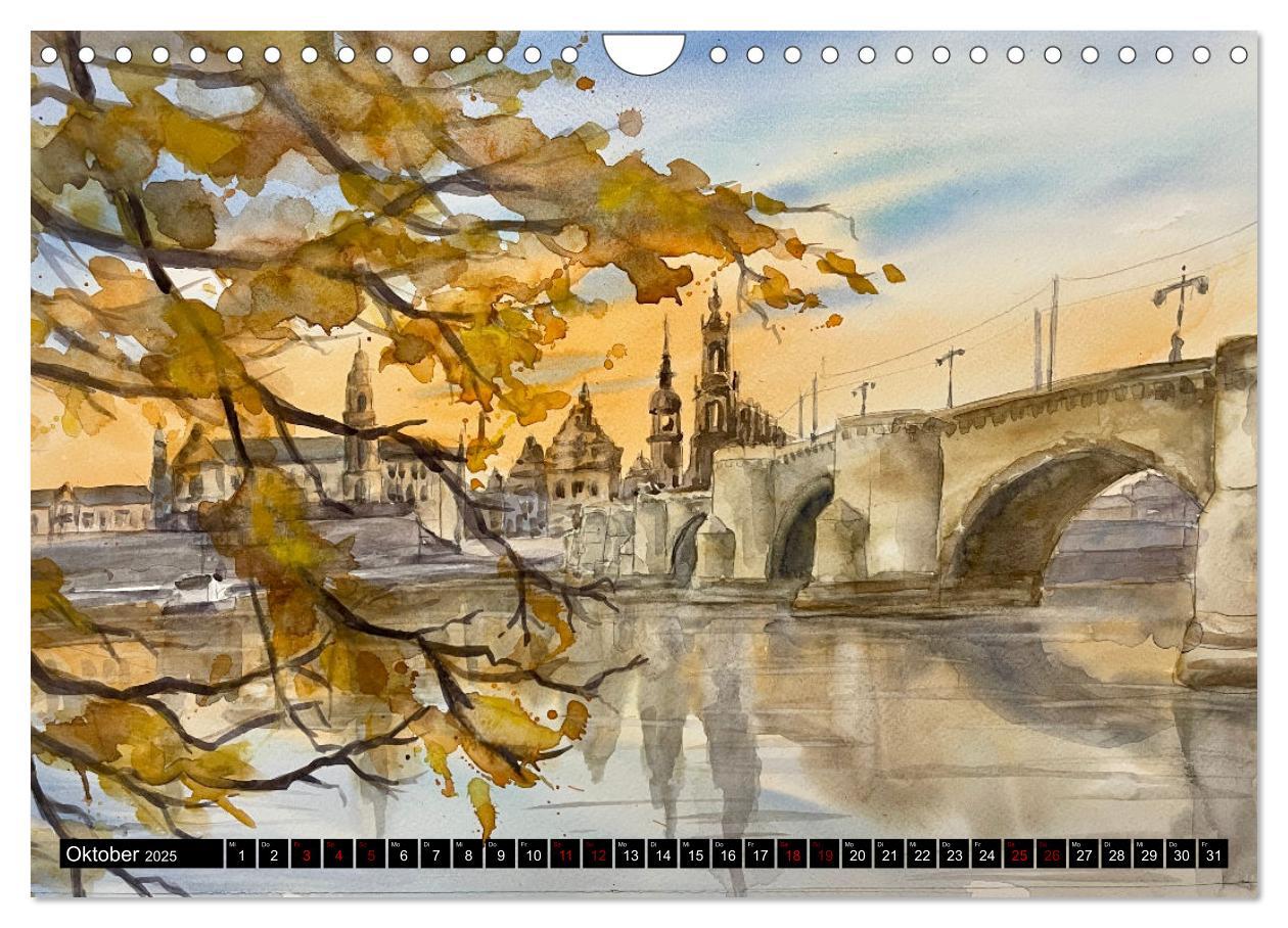 Bild: 9783457224717 | Dresden und das Elbtal - Ein Aquarellkalender von Claudia Pinkau...