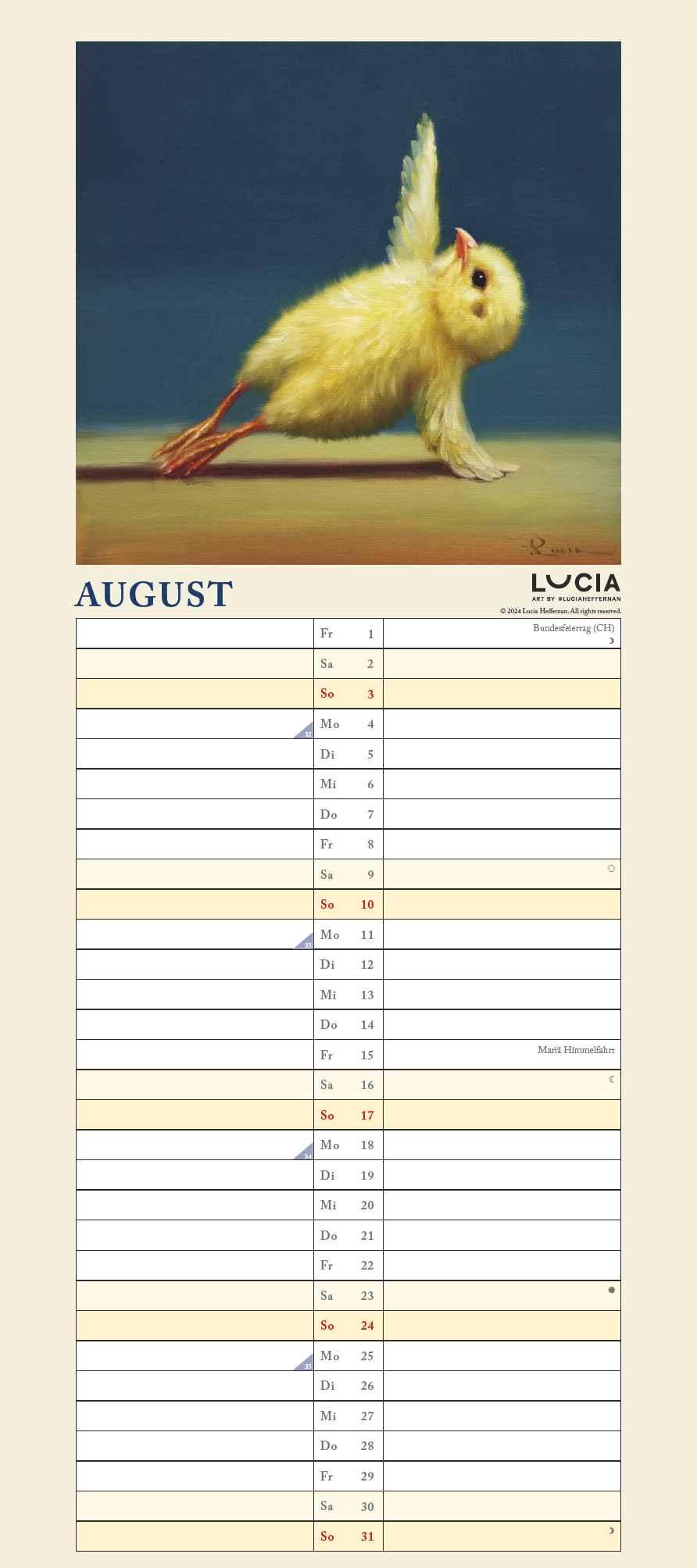 Bild: 4250809653921 | Lucia Heffernan: Yoga Chicks Planer 2025 - Wandkalender -...