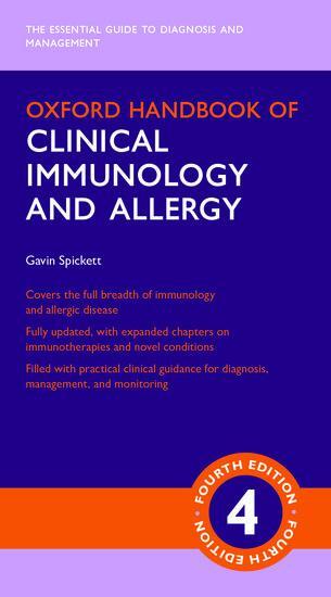 Cover: 9780198789529 | Oxford Handbook of Clinical Immunology and Allergy | Gavin Spickett