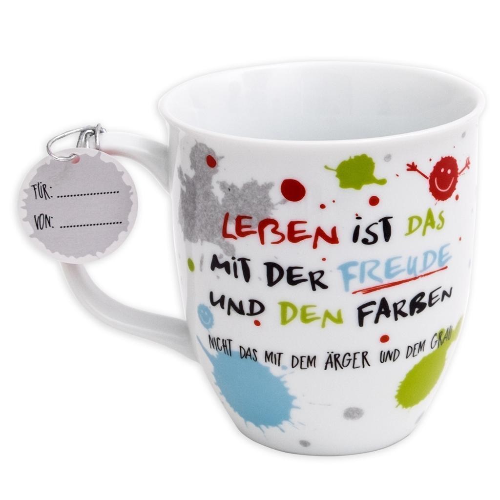 Bild: 4036018453572 | Happy Life 45357 Tasse mit Motivdruck: "Leben ist das mit der...