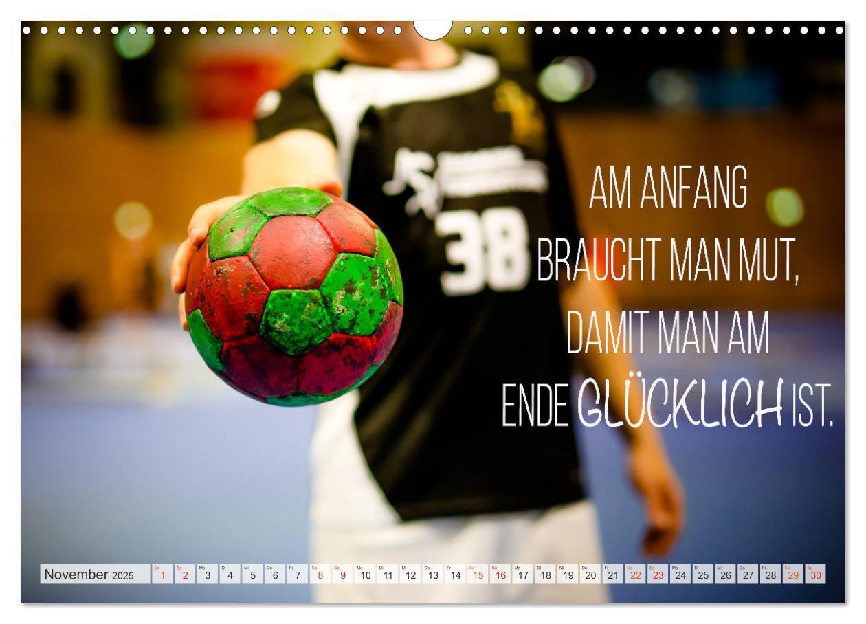 Bild: 9783435117284 | Positive Gedanken - Motivation und Handball (Wandkalender 2025 DIN...