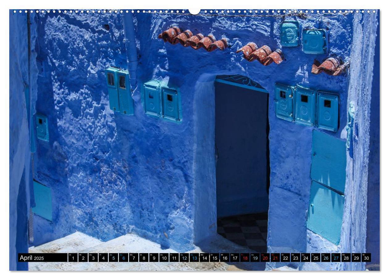 Bild: 9783435618439 | Chefchaouen - Sinfonie in Blau und Weiß (Wandkalender 2025 DIN A2...