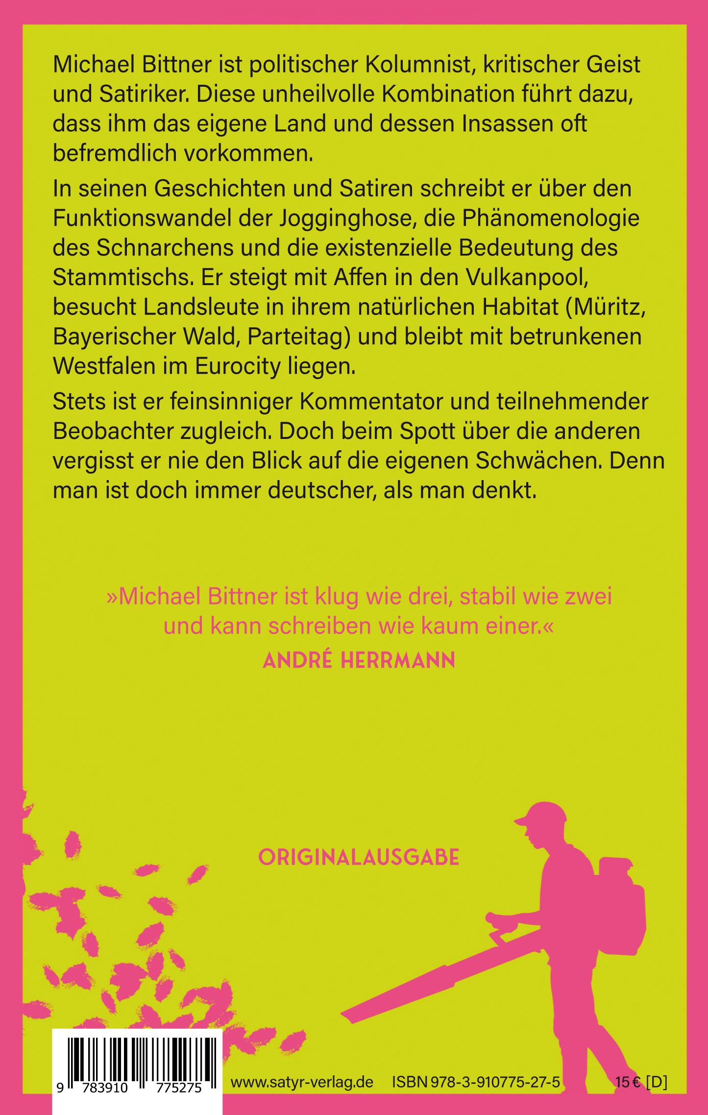 Rückseite: 9783910775275 | Deutsche im Wind | Geschichten und Satiren | Michael Bittner | Buch