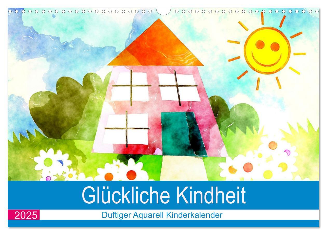 Cover: 9783435043828 | Glückliche Kindheit. Duftiger Aquarell Kinderkalender (Wandkalender...