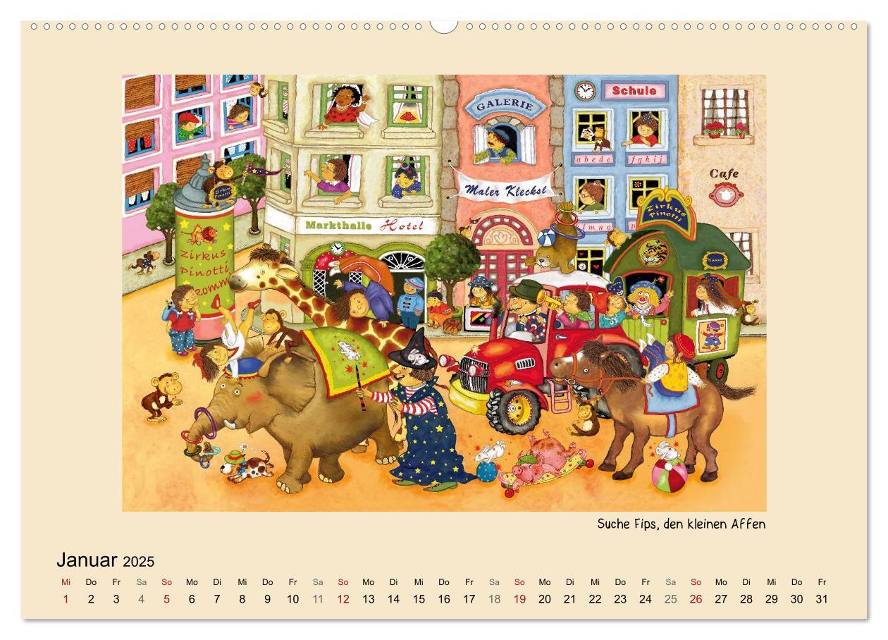 Bild: 9783435834839 | Wimmelbilder (Wandkalender 2025 DIN A2 quer), CALVENDO Monatskalender