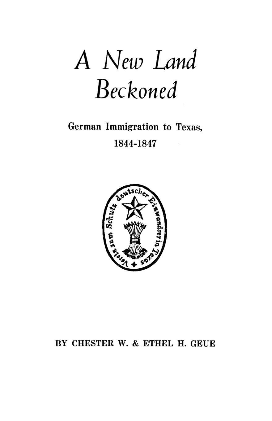 Cover: 9780806309811 | New Land Beckoned | Chester W. Geue (u. a.) | Taschenbuch | Paperback