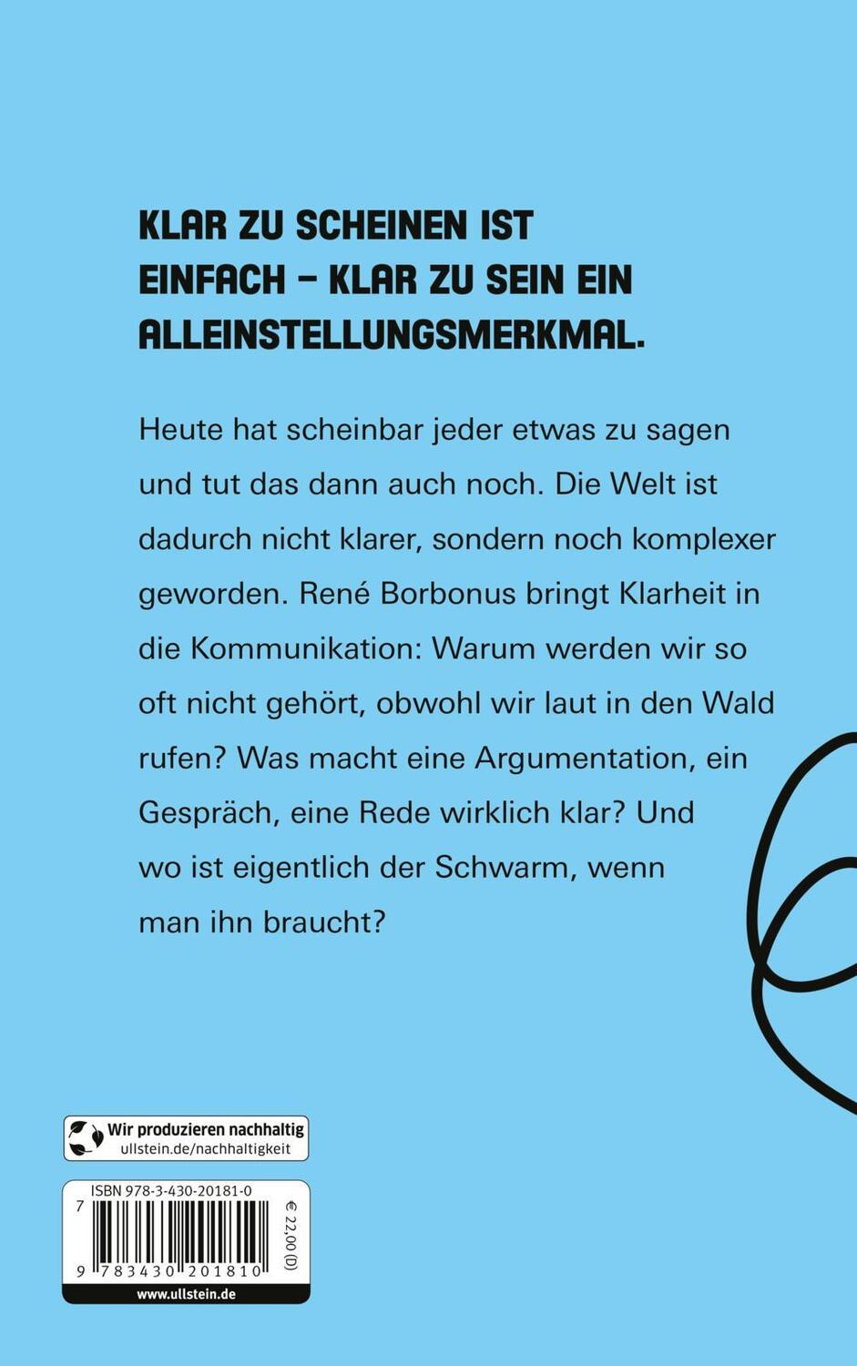 Rückseite: 9783430201810 | Klarheit | Der Schlüssel zur besseren Kommunikation | René Borbonus