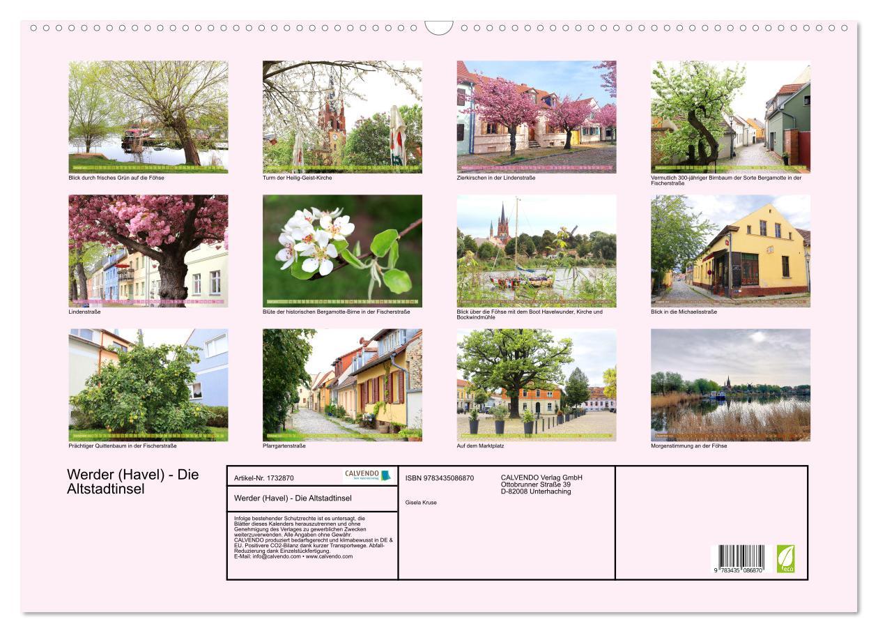 Bild: 9783435086870 | Werder (Havel) - Die Altstadtinsel (Wandkalender 2025 DIN A2 quer),...